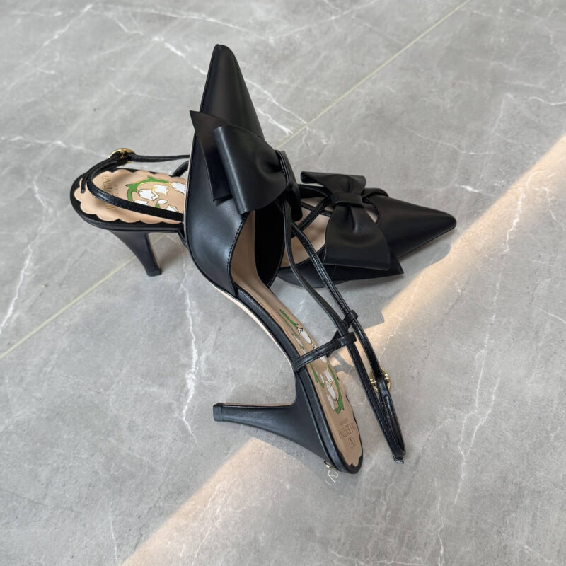 Valentino Garavani Black Slingback Pumps - Image 8