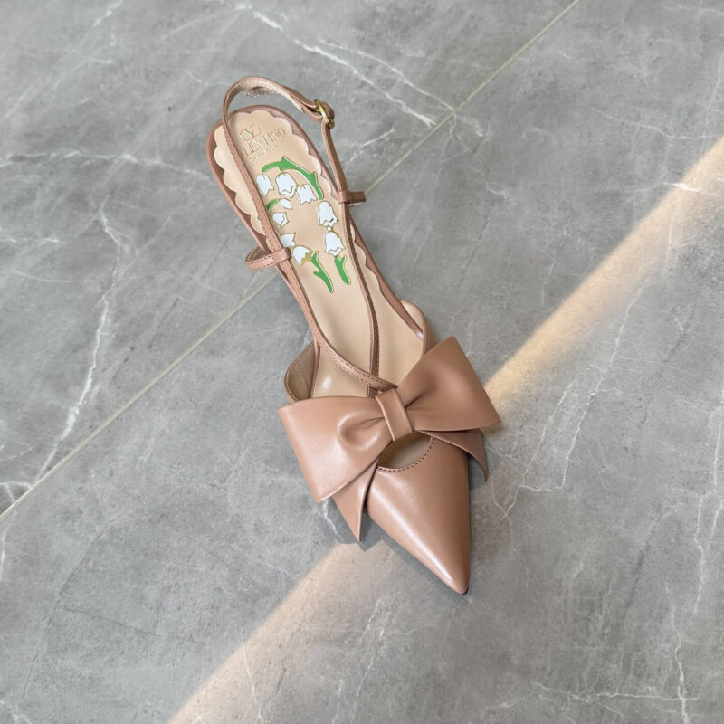 Valentino Garavani Nude Slingback Pumps - Image 4