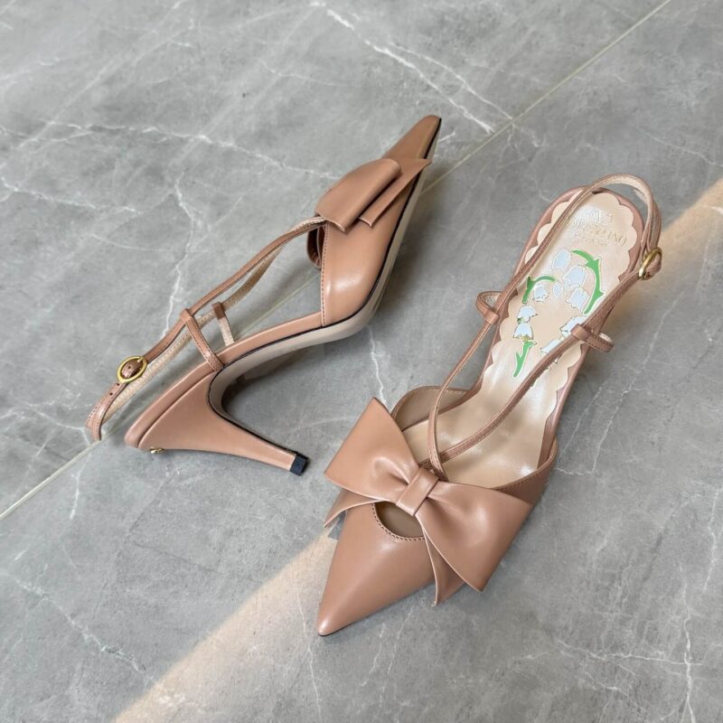 Valentino Garavani Nude Slingback Pumps - Image 6