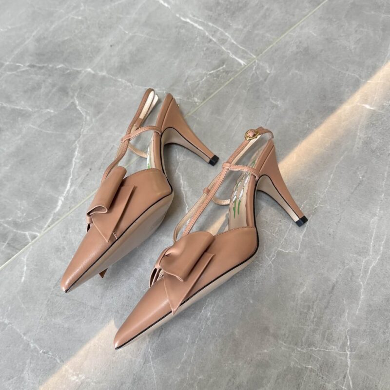 Valentino Garavani Nude Slingback Pumps - Image 8