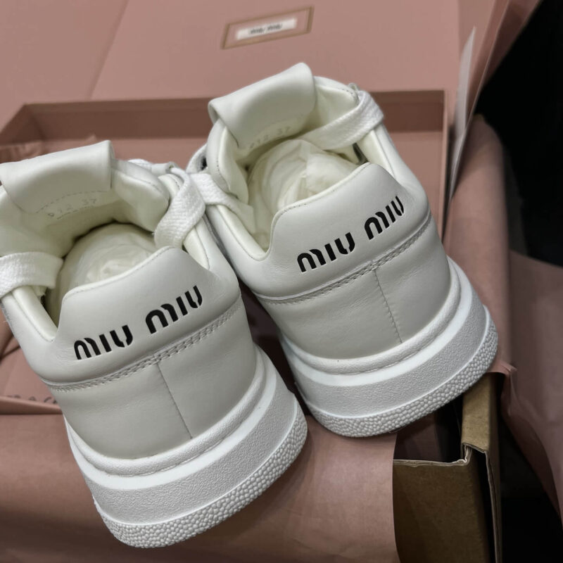 Miu Miu Sneaker with White Leather - Image 6