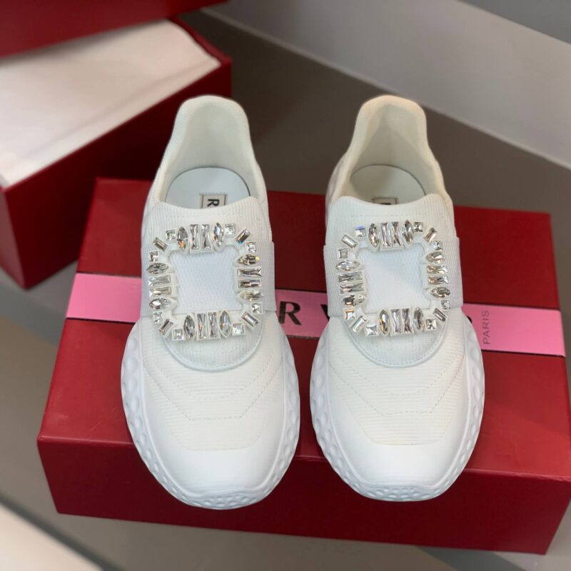 Roger Vivier Viv Run Moonlight White Sneakers - Image 2