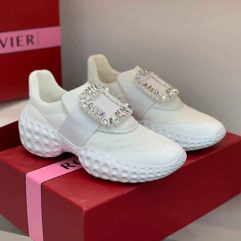 Roger Vivier Viv Run Moonlight White Sneakers - Image 3