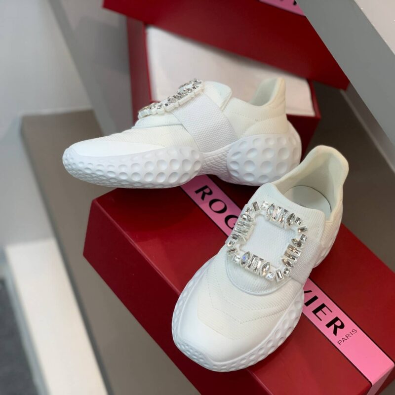 Roger Vivier Viv Run Moonlight White Sneakers - Image 4