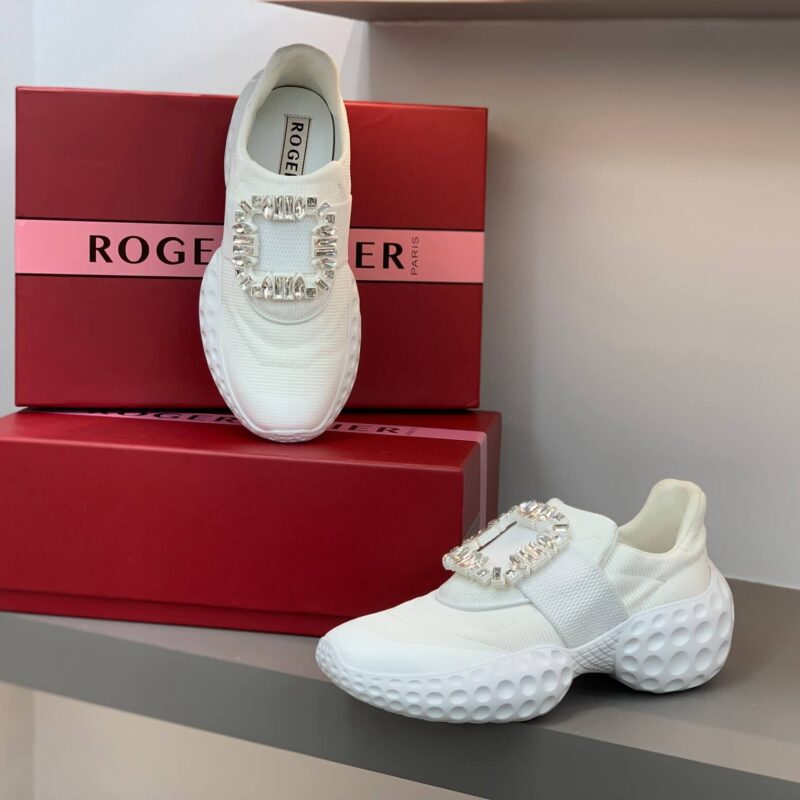 Roger Vivier Viv Run Moonlight White Sneakers - Image 5