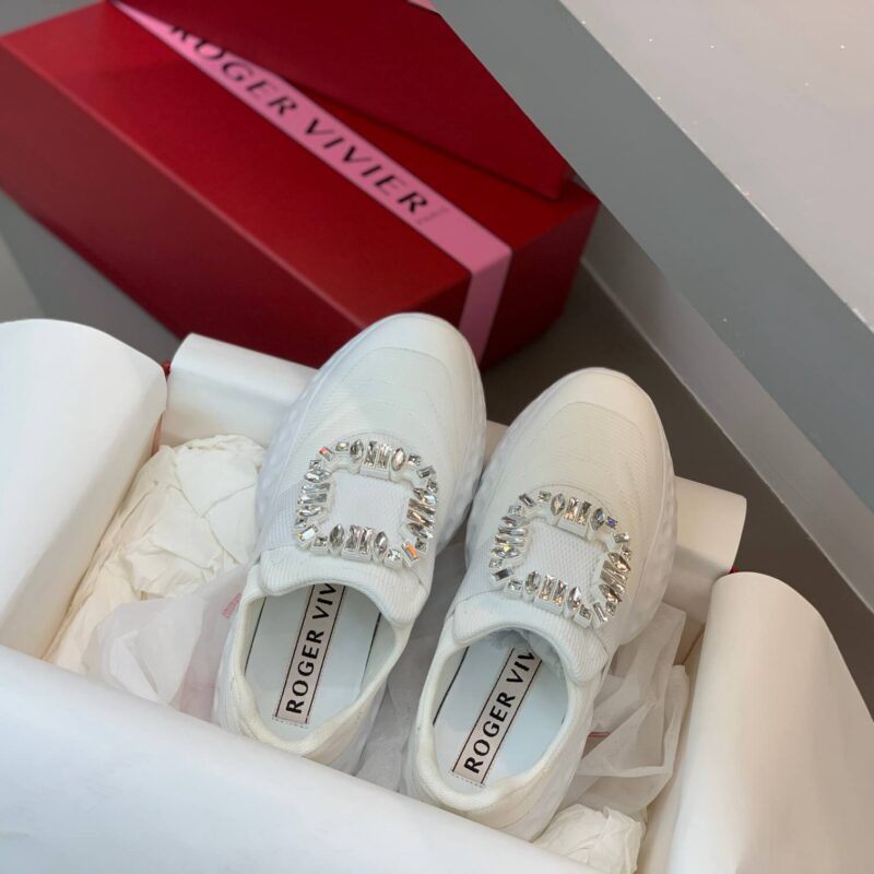 Roger Vivier Viv Run Moonlight White Sneakers - Image 7
