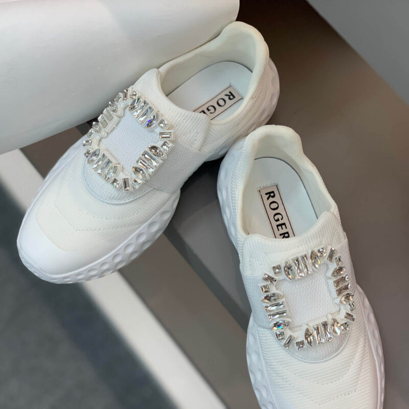 Roger Vivier Viv Run Moonlight White Sneakers - Image 8