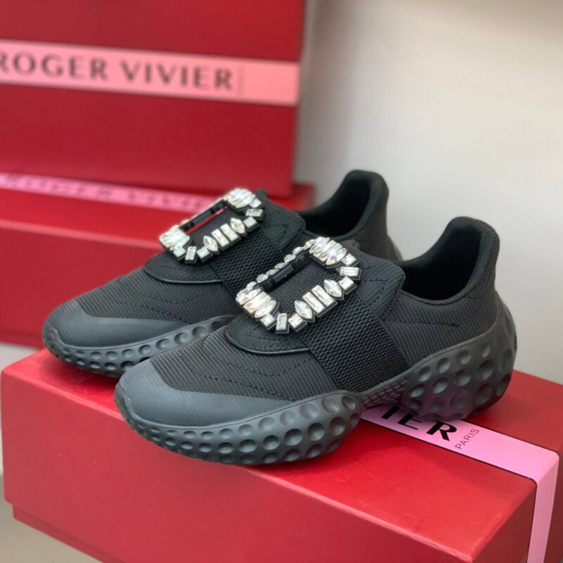 Roger Vivier Viv Run Moonlight Black Sneakers