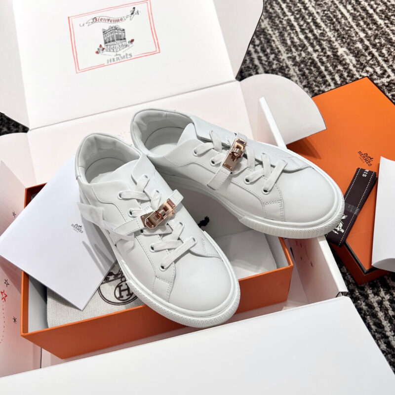 Hermes White Day Sneakers - Image 6