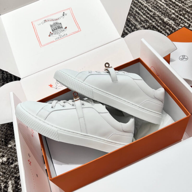 Hermes White Day Sneakers - Image 8