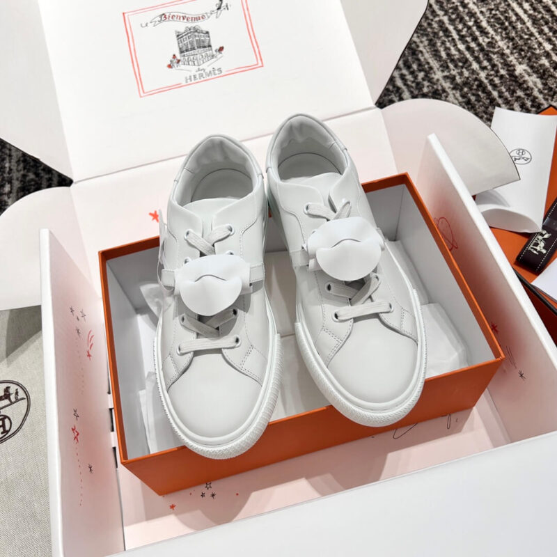 Hermes White Day Sneakers - Image 9