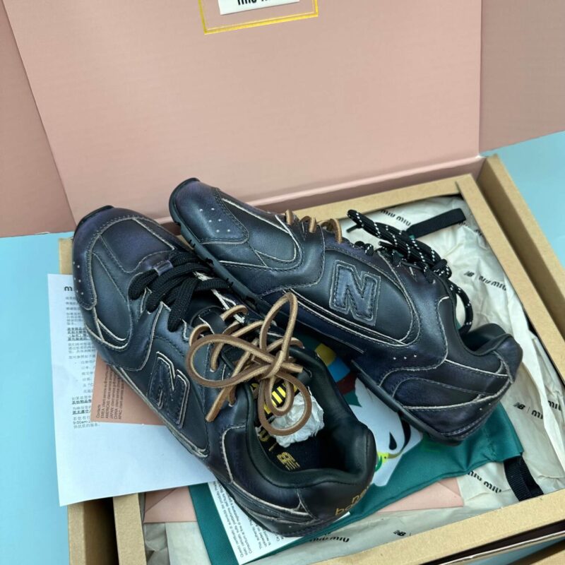 Miu Miu x New Balance 530 Black Sneakers - Image 6