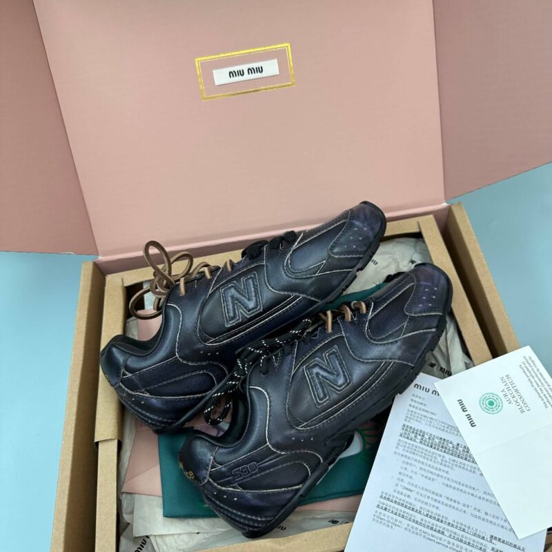 Miu Miu x New Balance 530 Black Sneakers - Image 9