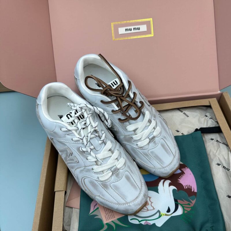 Miu Miu x New Balance 530 White Sneakers - Image 2