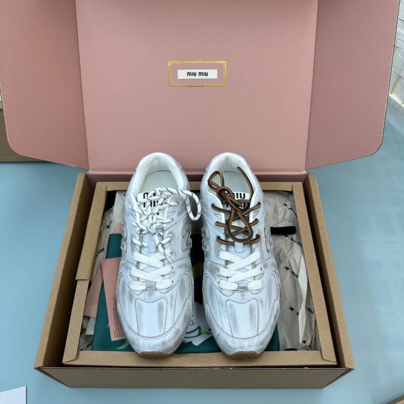 Miu Miu x New Balance 530 White Sneakers - Image 3