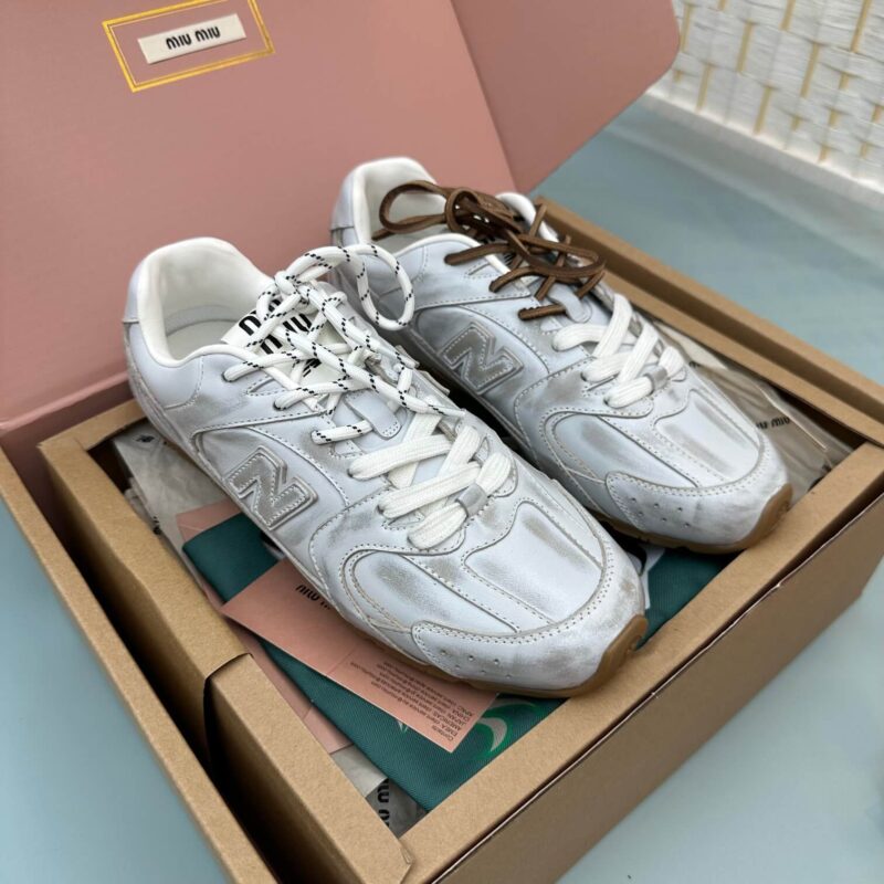 Miu Miu x New Balance 530 White Sneakers - Image 4