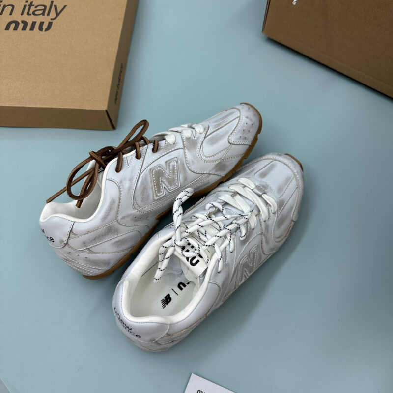 Miu Miu x New Balance 530 White Sneakers - Image 5