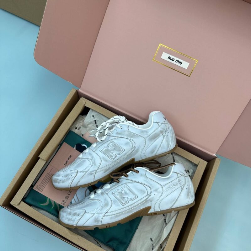 Miu Miu x New Balance 530 White Sneakers - Image 6