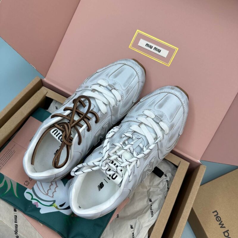 Miu Miu x New Balance 530 White Sneakers - Image 7