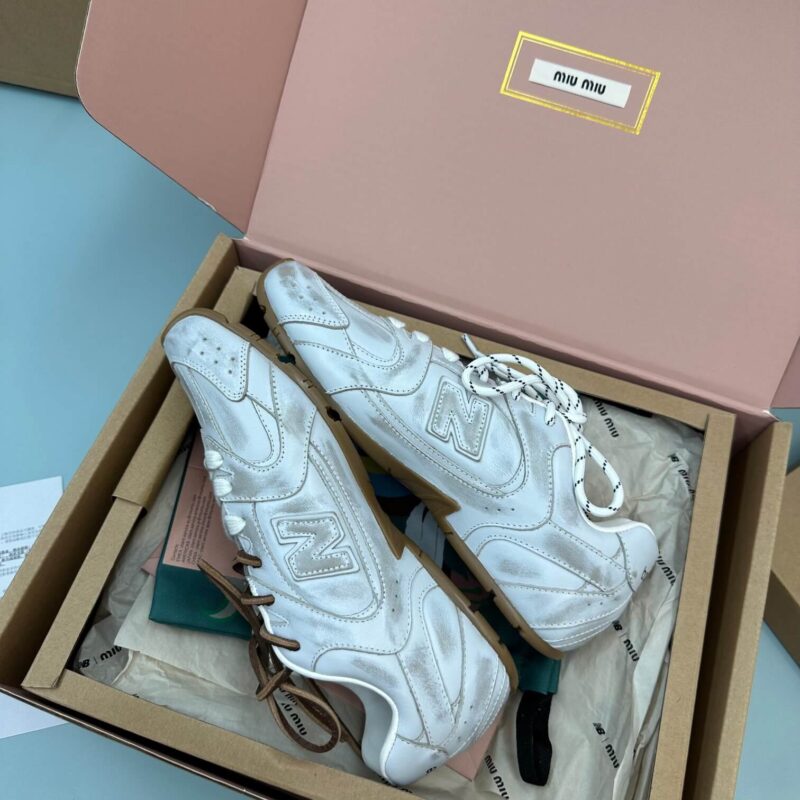 Miu Miu x New Balance 530 White Sneakers - Image 8