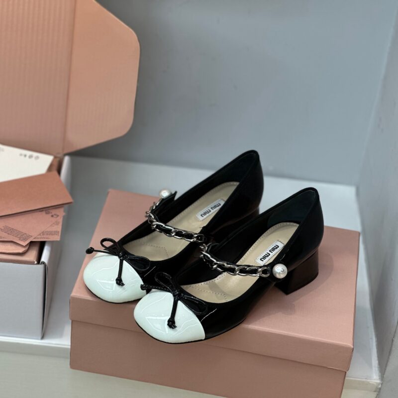 Miu Miu Black Patent Leather Pumps