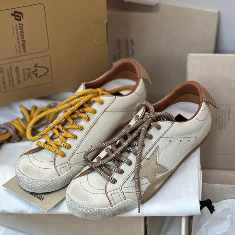 Golden Goose True-Star in White suede Sneakers - Image 9