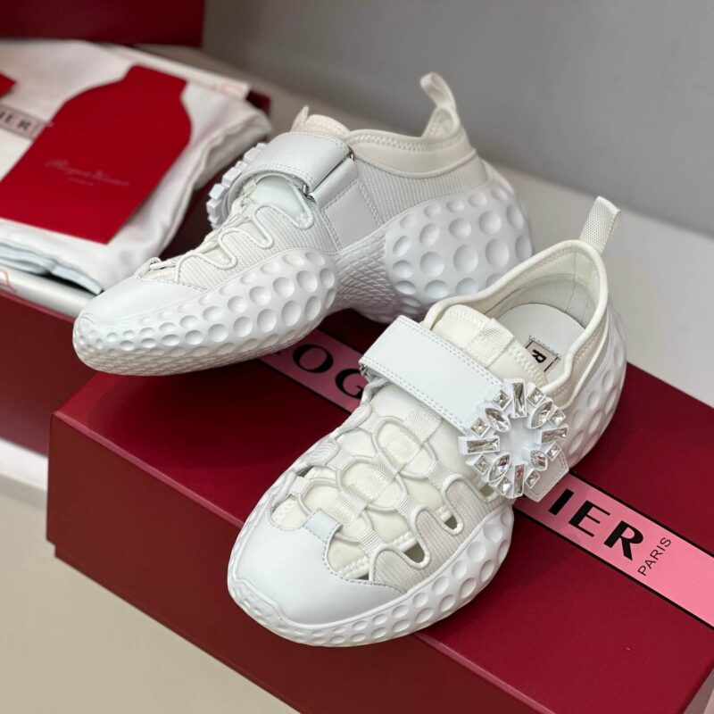 Roger Vivier Viv Run White Sneakers - Image 2