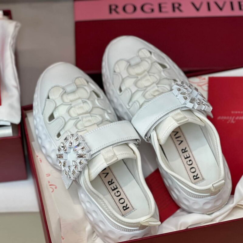 Roger Vivier Viv Run White Sneakers - Image 4