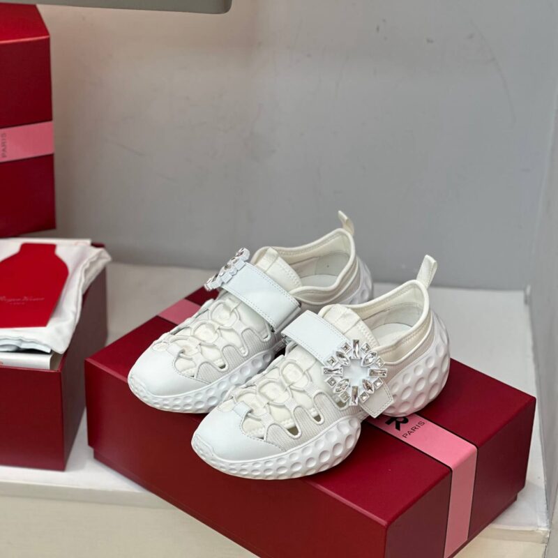 Roger Vivier Viv Run White Sneakers - Image 5