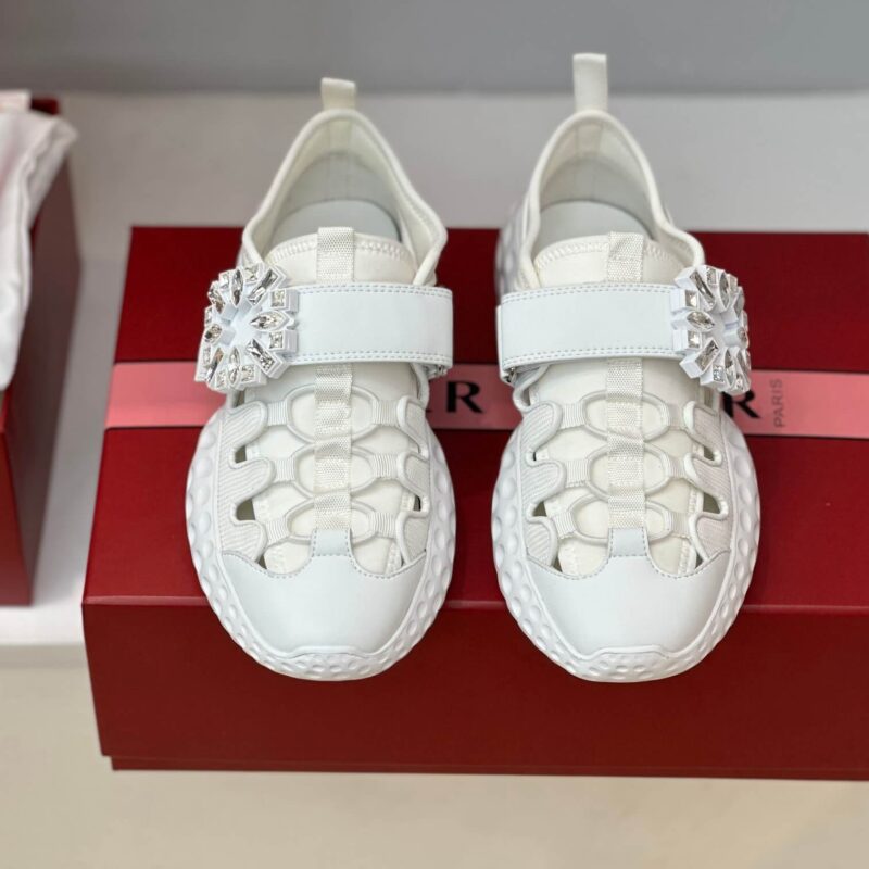 Roger Vivier Viv Run White Sneakers - Image 6