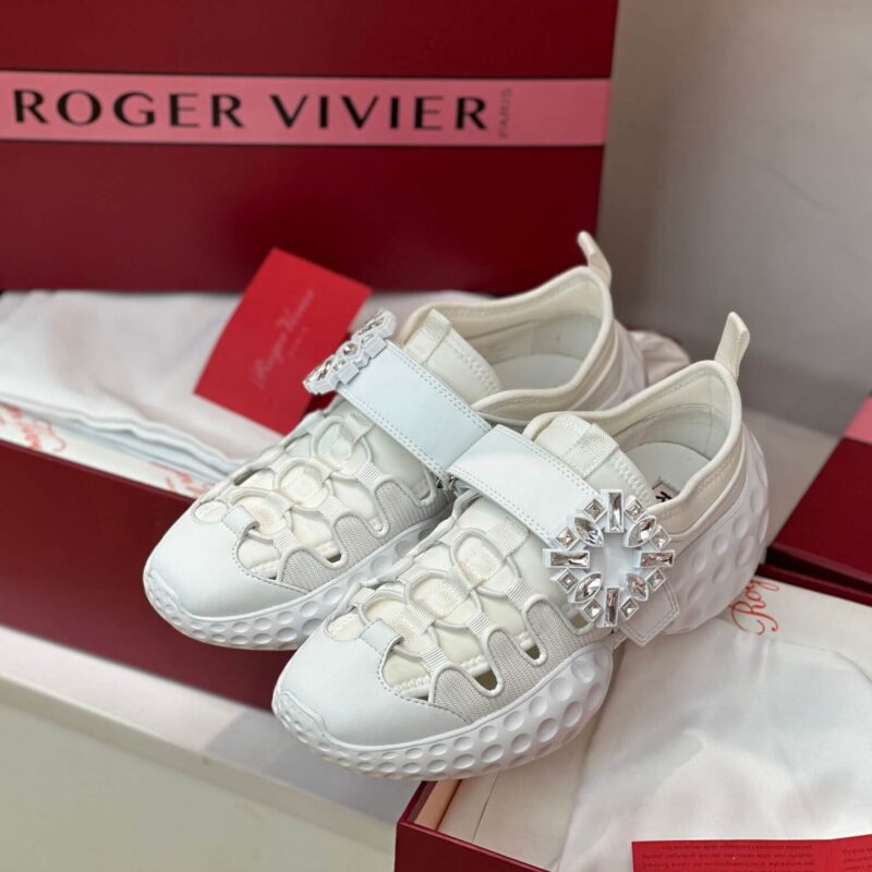 Roger Vivier Viv Run White Sneakers - Image 8