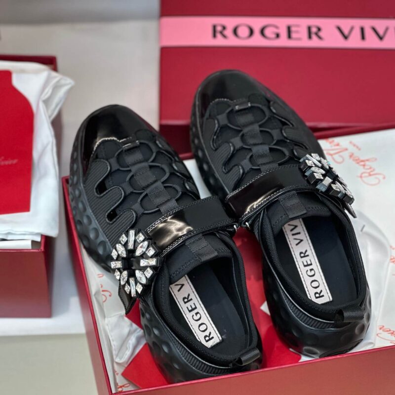 Roger Vivier Viv Run Black Sneakers - Image 6