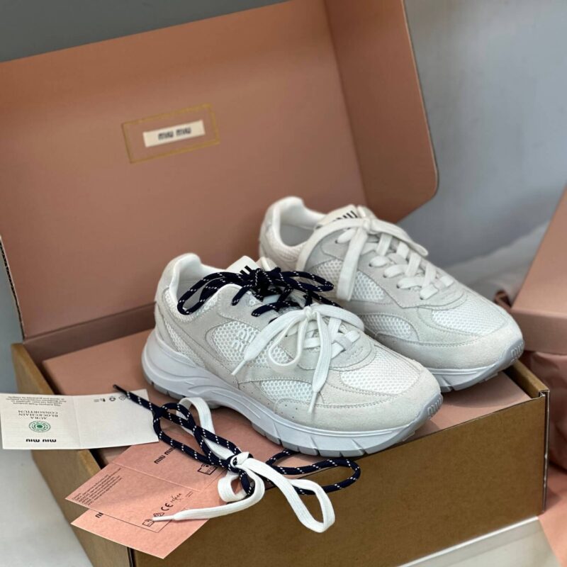 Miu Miu  530 White Sneakers - Image 8