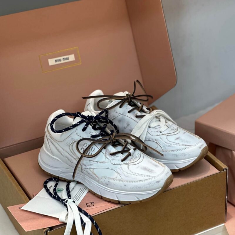 Miu Miu  x New Balance White Sneakers - Image 3
