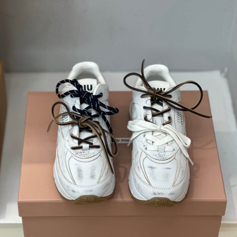 Miu Miu  x New Balance White Sneakers - Image 4