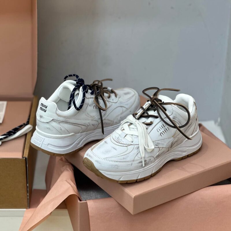 Miu Miu  x New Balance White Sneakers - Image 7