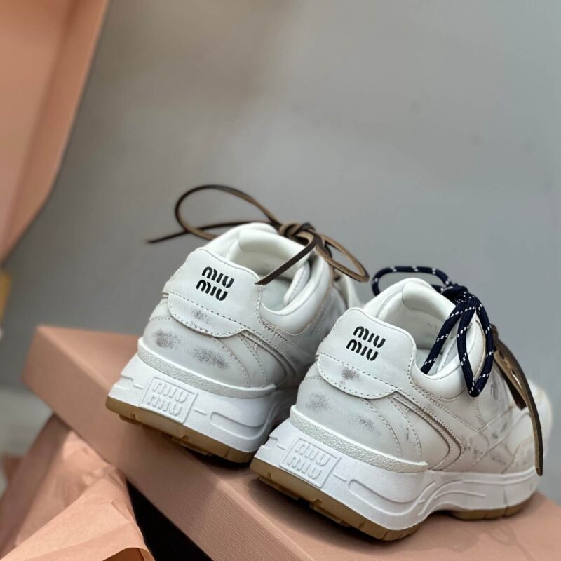 Miu Miu  x New Balance White Sneakers - Image 8