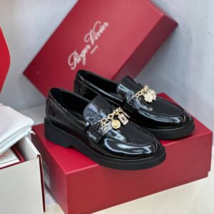 Roger Vivier Patent Leather Black Loafers