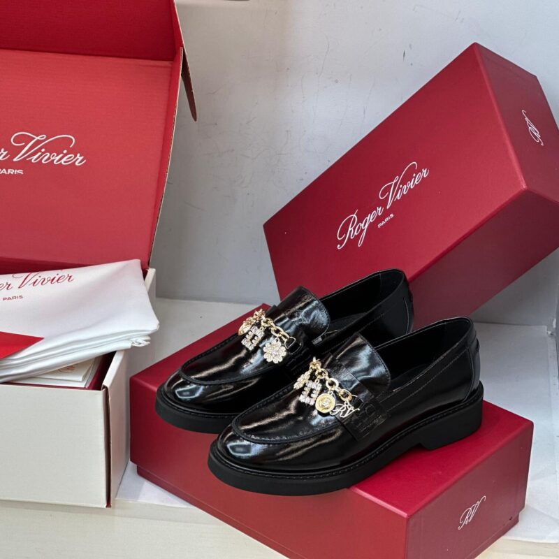 Roger Vivier Patent Leather Black Loafers - Image 4