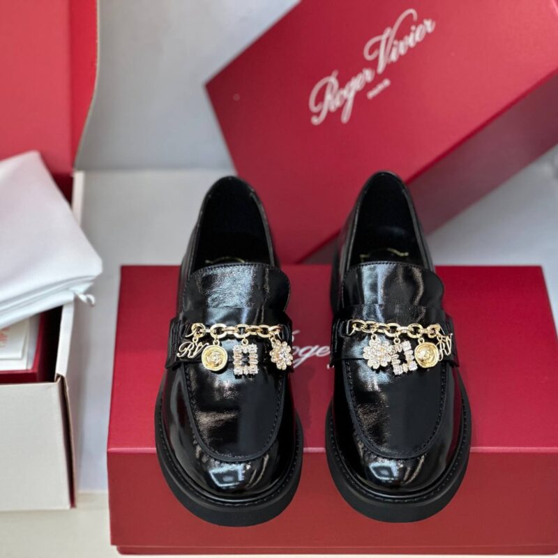 Roger Vivier Patent Leather Black Loafers - Image 5