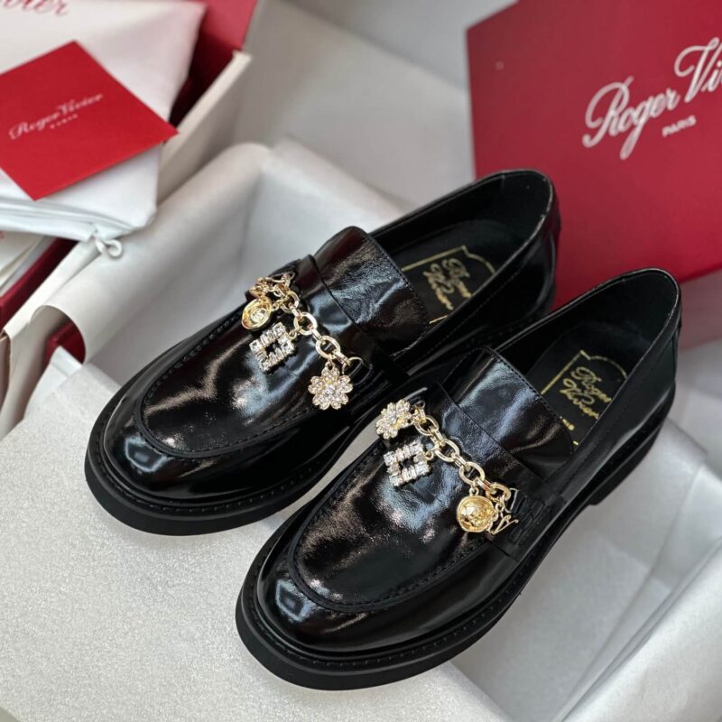 Roger Vivier Patent Leather Black Loafers - Image 6