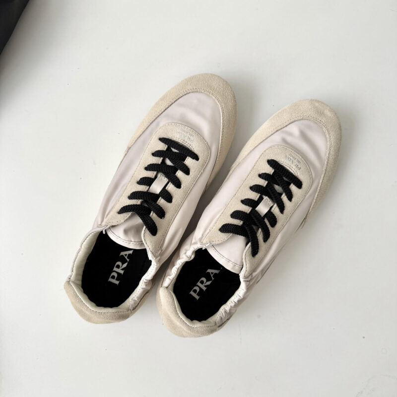 Prada Re-Nylon White Sneakers - Image 3