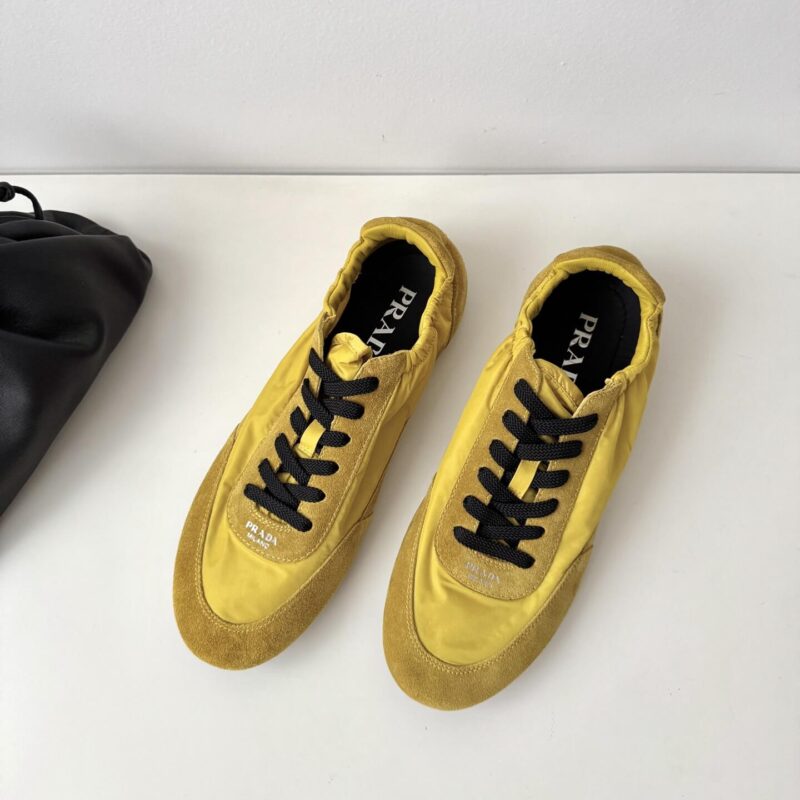 Prada Re-Nylon Yellow Sneakers