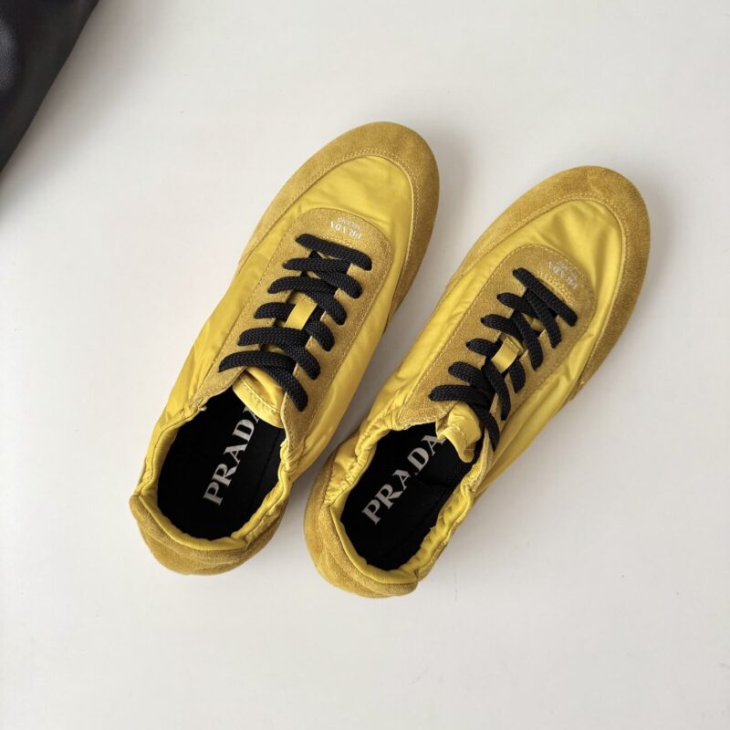 Prada Re-Nylon Yellow Sneakers - Image 3