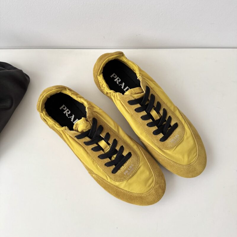 Prada Re-Nylon Yellow Sneakers - Image 5