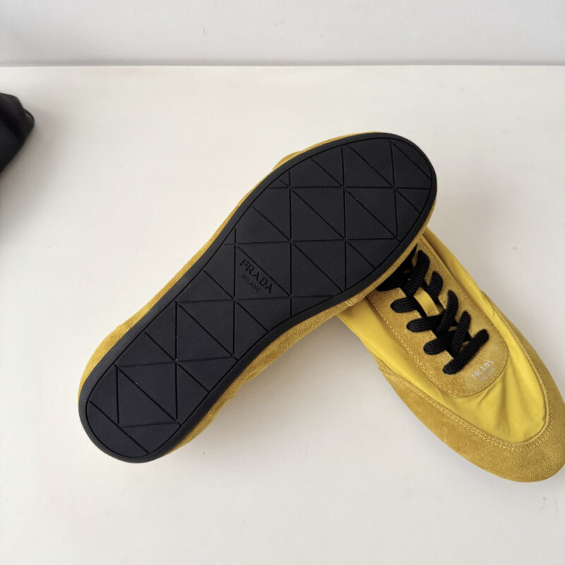 Prada Re-Nylon Yellow Sneakers - Image 6