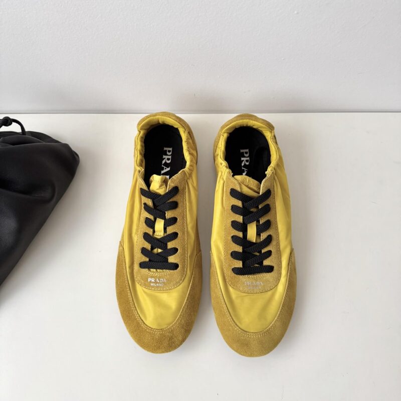 Prada Re-Nylon Yellow Sneakers - Image 8