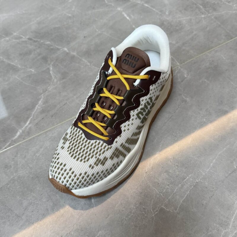 Miu Miu Green Technical-mesh Sneakers - Image 5