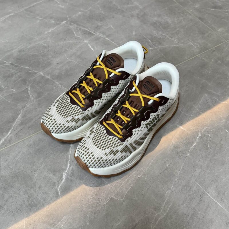 Miu Miu Green Technical-mesh Sneakers