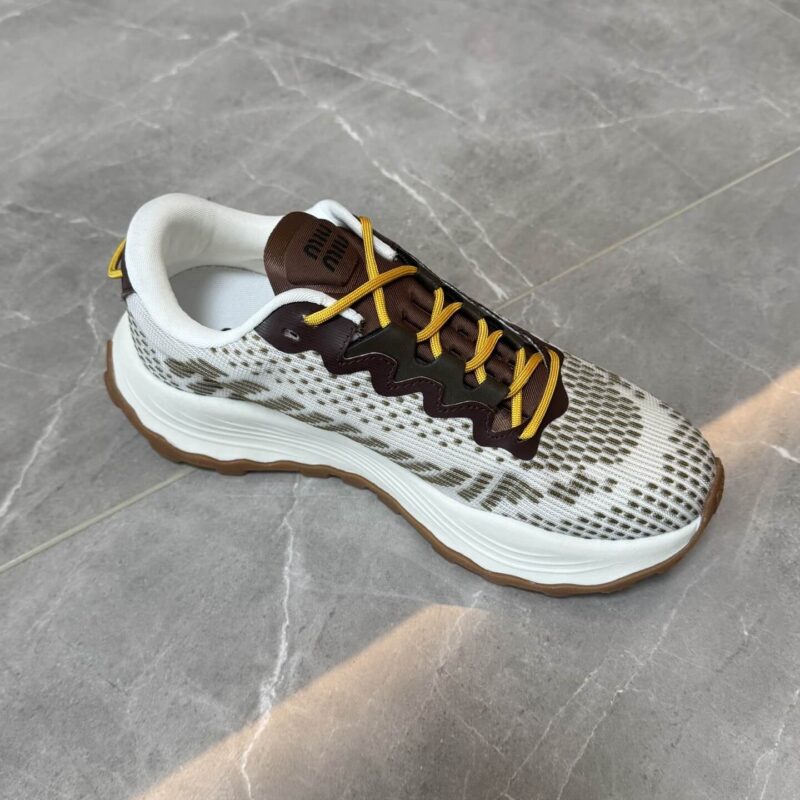 Miu Miu Green Technical-mesh Sneakers - Image 8